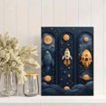 thumbnail image 2 of Qisvanset Framed Canvas Wall Art, 12x16 Inch Blue Gray Space Boy Kids Nursery Wall Decor, 2 of 5