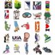 thumbnail image 2 of 50 Pcs Trendy Decorative Vinyl Sports(Tennis) Waterproof Graffiti Stickers for Laptop Hydroflasks Computer Luggage Water Bottle Phone Tablet, 2 of 4