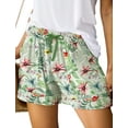 thumbnail image 3 of Fantaslook Womens Casual Shorts Elastic Waist Drawstring Shorts Pants with Pockets Summer Beach Floral Shorts, 3 of 8