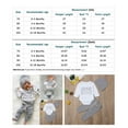 thumbnail image 3 of Douhoow Newborn Baby Boy Clothing Set Little Brother Romper Elastic Trousers Plain Hat, 3 of 8