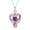 Purple, variant on Valentine Day Gifts for Women, I Love You Forever Necklace Sterling Silver Heart Birthstone Pendant Necklace, Jewelry Gifts for Mother Wife Daughter