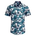 thumbnail image 2 of COOFANDY Mens Hawaiian Shirts Short Sleeve Casual Button Down Tropical Beach Shirt, 2 of 6
