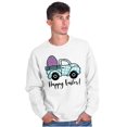 thumbnail image 5 of Happy Easter Plaid Egg Hunt Truck Women Crewneck Sweatshirt Brisco Brands S, 5 of 6
