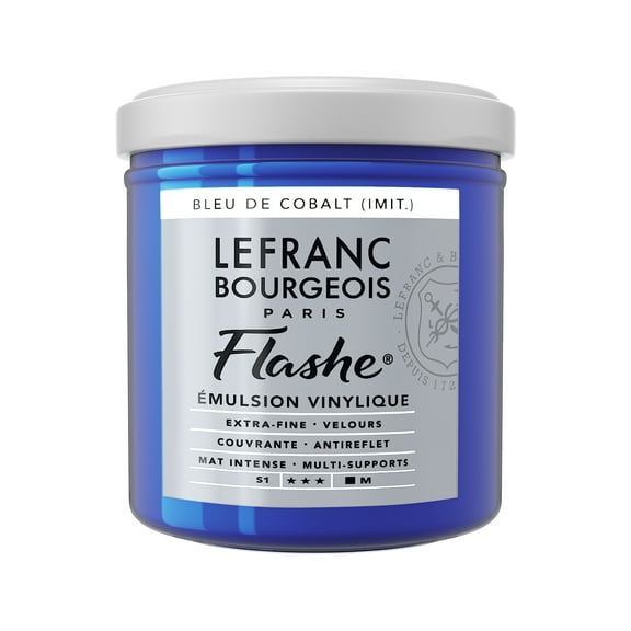 Lefranc & Bourgeois Flashe Matte Artist's Color, 125ml, Cobalt Blue Hue