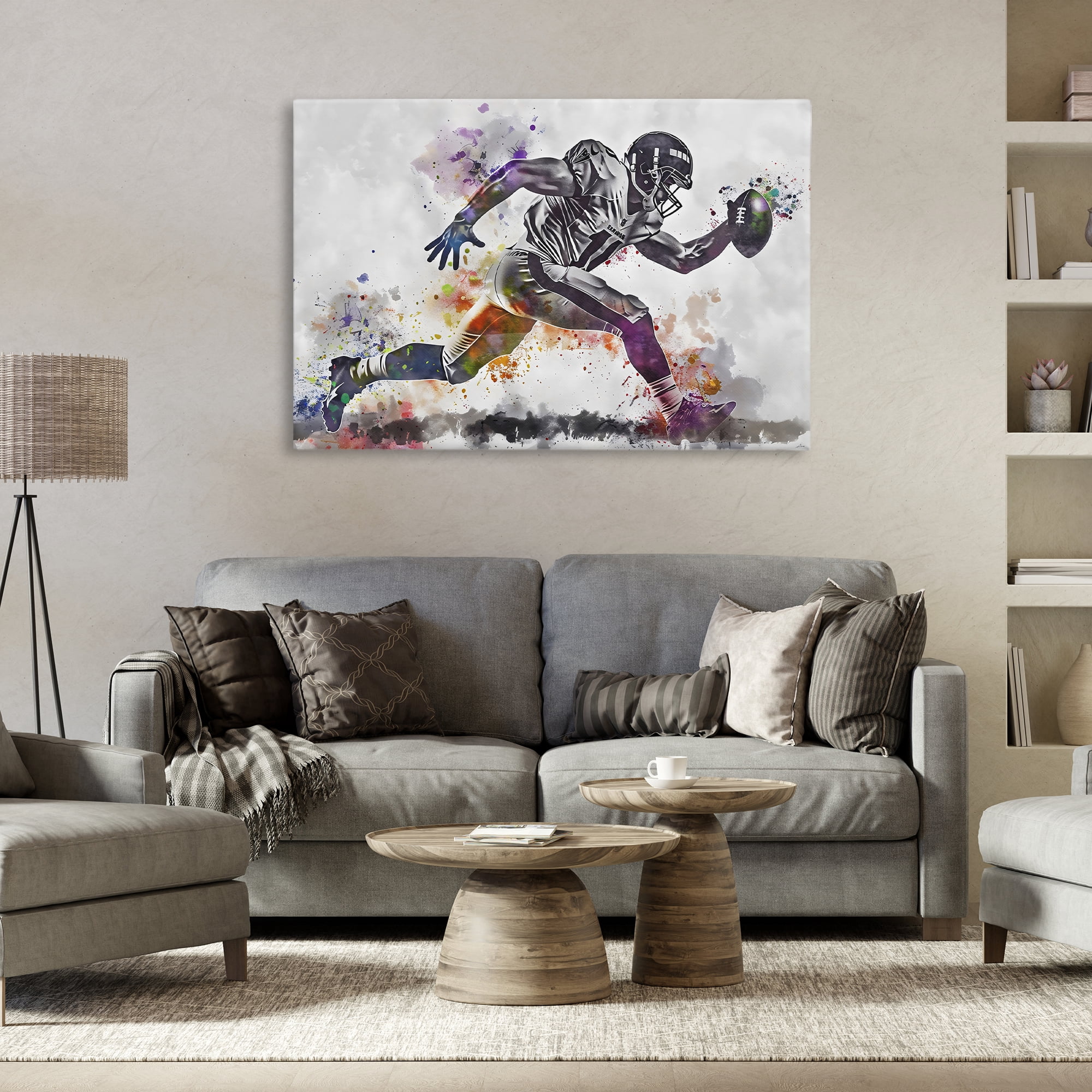Stupell Industries Endurance Football Sprint Canvas Wall Art, design by Creative Studio