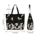 thumbnail image 5 of Balery Japanese White Crane Bolsa Tote Estilo Estético con Cremalleras, Bolsa de Hombro, Bolsa de Compras Grande y Plegable, 5 of 8