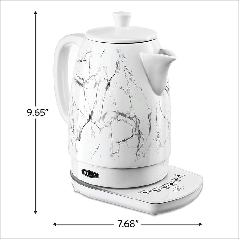 Bella 14762 Stylish 1.8 Liter 1500 Watt Ceramic Cordless Electric Kettle  with Innovative 360 Degree Technology, White Marble – BrickSeek