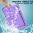 thumbnail image 5 of KOMI Kids Case for iPad Mini 6th Generation 2021 8.3-inch - Screen Protector Included - Butterfly Kickstand - Child Friendly EVA Foam Shockproof Cover Case with Shoulder Strap, Lavender, 5 of 5