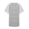 thumbnail image 4 of Mujeres Tops Casual verano encaje manga corta Split cuello túnica impresa camisetas camisetas Tops OAVQHLG3B Store lin121212, 4 of 4