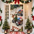 thumbnail image 2 of TanSiDing 2pcs Merry Christmas Door Banner Christmas Front Door Cover with Snowflakes and tree for Xmas Winter Seasonal Holiday Party Porch Wall Hanging New Year Entryway Decoration 35.43*70.87in, 2 of 6