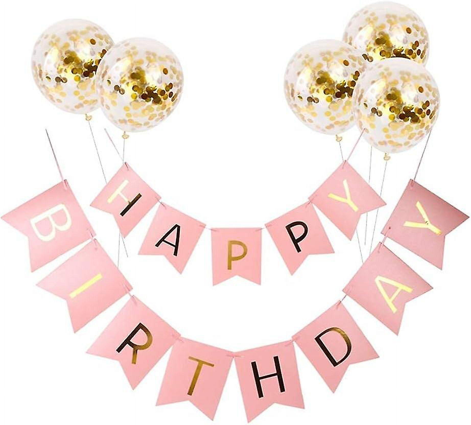 Kit De Globos De Cumpleaños Púrpura Con Pancarta - Decoración De Fiesta Feliz Cumpleaños