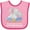 Pink and Fuchsia, variant on Inktastic My Grandma Loves Me to the Moon and Back Elephant Family Boys or Girls Baby Bib