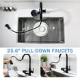 thumbnail image 4 of 3-in-1 Kitchen Faucet with Press-Type Glass Rinser, High Arc Pull Down Sprayer with 3 Function Spray Mode, Modern Matte Black Finish for Kitchen Sink, 4 of 6
