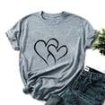 thumbnail image 4 of Busydd Womens Summer Tops Floral Plus Size Tops Short Sleeve Crewneck Shirts Soft Fashion Cute Blouses Loose Fit Basic Tees Casual Dressy Tops for Women, 4 of 7