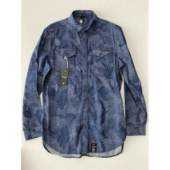 G-Star Raw Tacoma Chandail BF Rincé Bleu ( S )