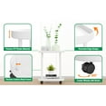 thumbnail image 4 of Villertech End Table with Wheels,Sofa Side Table,Modern Nightstand for Living Room Bedroom,2 Pack,White, 4 of 7