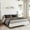 White, variant on Merluxy King Bed Frame with 51.2" Wingback Headboard,Linen Upholstered,No Box Spring Needed,Dark Grey