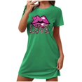 thumbnail image 4 of Sakmal Womens Moomoo Nightgowns Short Sleeve Love Lightweight Valentines Pajama Sleep Dress Short Heart Print Ladies Nightgown L, 4 of 4