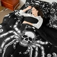thumbnail image 4 of Castle Fairy Boys Girls Abstract Animal Spider Bedding Comforter Set 7pcs,Gothic Skull Queen Bedding Sets Super Cozy,Floral Flowers Mushroom Queen Sheet Sets,Luxury Bedroom Decor,Reversible, 4 of 8
