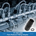 thumbnail image 3 of Adaptador de manguera reductor de flare para hombre Unique Bargains TF-1001-AN6 0° Conector de línea de combustible de aluminio con O-ring negro, 3 of 6