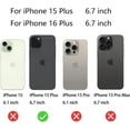 thumbnail image 6 of 2 Pack 360 Degree Anti-glare Privacy Tempered Glass for iPhone 15 Plus/iPhone 16 Plus 6.7 inch 4 Sides Anti-Spy 4 Directions Matte Screen Protector Film, 6 of 9