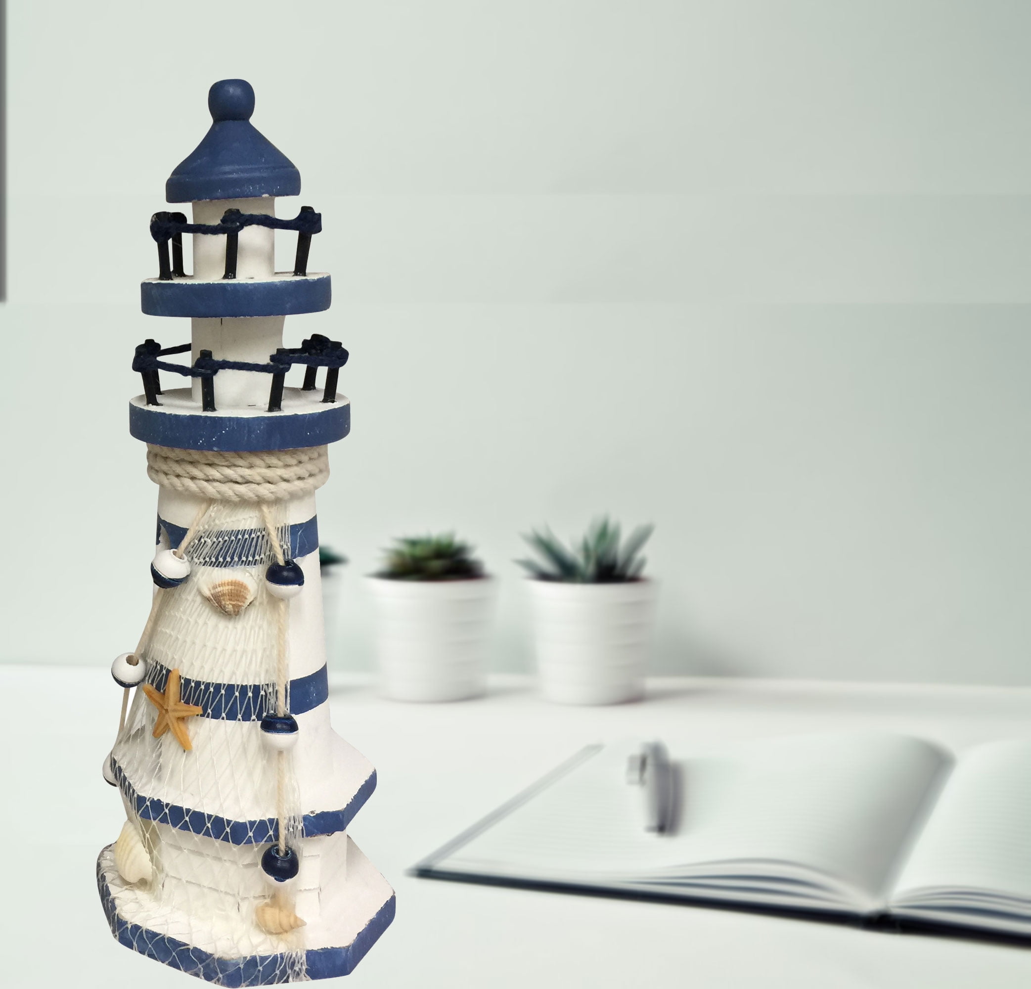 Nautical Design Lighthouse Polyresin Design;Product Size 3.5x3.5x9.5