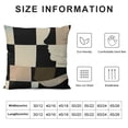 thumbnail image 5 of Creowell Black and Beige Geometric Modern Abstract Neutral Art Throw Pillow Cover, Abstarct Art Throw Pillow Case 18×18 Inch ,Home Living Room Decor,Women Gifts (Beige), 5 of 5