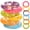 Multi Pastel 2, variant on Set of 12 Handcrafted Napkin Rings - Epoxy Resin Round Napkin Holders for Dining Table Décor (Multi Pastel 2)