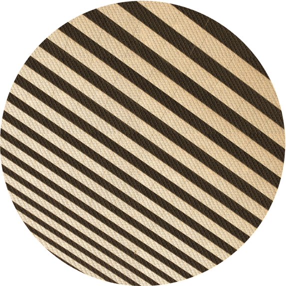 Ahgly Company Machine Washable Indoor Round Transitional Brown Gold Area Rugs, 6' Round