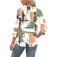 thumbnail image 4 of LiMoi Summer Tops for Women Trendy Large 3/4 Sleeve Womens Tops Tshirts Shirts for Women Plus Size Cotton Floral Shirts for Women Trendy Get it Fast, 4 of 6
