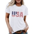 thumbnail image 4 of ibiyuan 250th Anniversary Usa Shirt Womens T Shirts Casual Crew Neck 250 Year American Anniversary Flag Short Sleeve Independence Day Funny Shirts Cute Tops for Women, 4 of 7