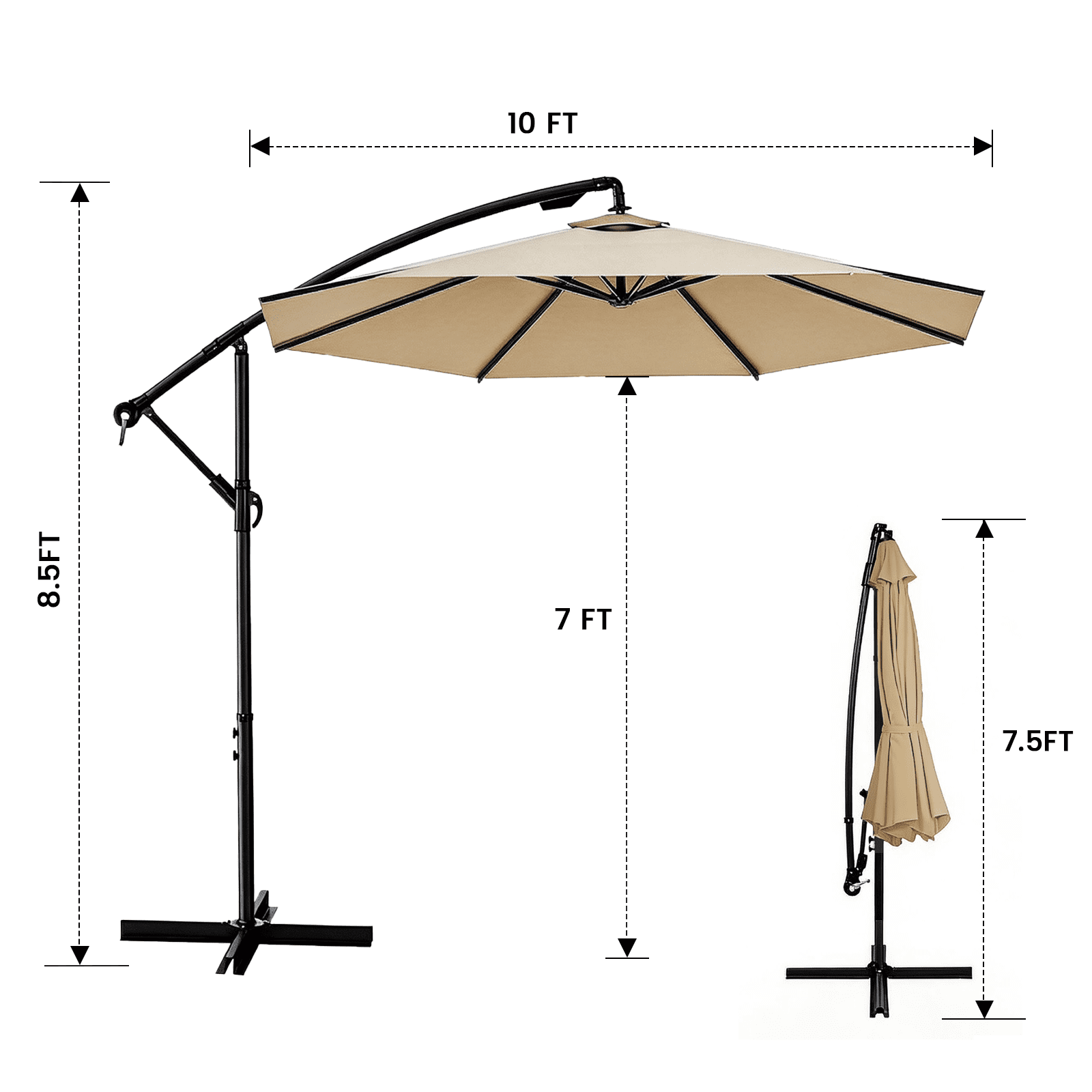 6 foot square patio umbrellas Galtech 6 X 6 Ft. Square Aluminum Patio Market Umbrella W/ Push Lift