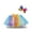 Multicolor+Hair Clip, variant on Inevnen Layered Tulle Rainbow Tutu Skirt for Toddler Baby Girls Birthday Party Petal Skirts with Headwear