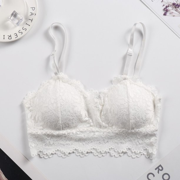 【Ready stock】 Sujetador de encaje con espalda hermosa inalámbrico para mujer Sujetador push up con relleno suavepangjing