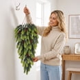thumbnail image 5 of Clearence! Christmas Garland Artificial Pine Teardrop Swag Hanging Door Decoration Pine Cones Holiday Decor Wreath Alternative Mantle Staircase Railing Porch Entryway Ornament, 5 of 7