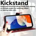 thumbnail image 3 of Flip Case for Samsung Galaxy A30, 360 Degree Protection Shockproof PU Leather Wallet Phone Cover, Kickstand and 3 Card Slots, Red, 3 of 14