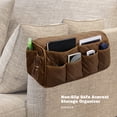 thumbnail image 4 of Bag Sofa Armrest Storage Bag with 14 Pockets Non-Slip Sofa Armrest Storage Organizer Sofa Armchair Caddy Armrest Covers Armchair Storage Bag for Phone Magazines TV Remote Control, 4 of 7