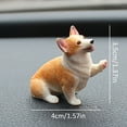 thumbnail image 3 of Mini Corgi Resin Puppy Figurine | Cute Simulation Dog Model Desk Car Decor | Welsh Pembroke Style | Small Decorative Ornament for Home Office | Collectible Gift, 3 of 3