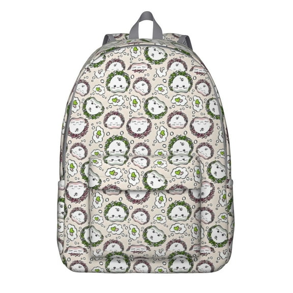 Cute Faces Pattern Backpack for School,Cute School Bag,Schoolbag with Adjustable Shoulder Straps & Padded Back,15.7"x11.8"x5.5"