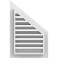 thumbnail image 4 of Ekena Millwork 16"W x 32"H Half Peaked Top Left (21"W x 39 3/8"H Frame Size) 11/12 Pitch: Functional, PVC Gable Vent w/ 1" x 4" Flat Trim Frame, 4 of 14