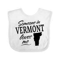 Inktastic Someone in Vermont Loves Me Boys or Girls Baby Bib