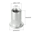 thumbnail image 2 of 1/4-20 Rivet Nuts Aluminium Alloy Knurled Flat Head Threaded Insert Nut Silver 100 pcs, 2 of 6