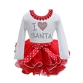 thumbnail image 4 of Maxcozy Toddler Kid Girls Christmas Lace Tutu Dress Santa Red Long Sleeve Party Dresses 1-6T, 4 of 8