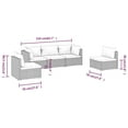 thumbnail image 6 of vidaXL 5 Piece Patio Lounge Set with Cushions Poly Rattan Brown, 6 of 7