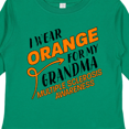 thumbnail image 4 of Inktastic I Wear Orange for my Grandma- Multiple Sclerosis awareness Boys or Girls Long Sleeve Toddler T-Shirt, 4 of 5