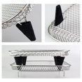 thumbnail image 4 of NentMent - Juego de 4 rejillas para deshidratación, patas elevadoras, soporte de silicona, tapa para aumentar la altura, cesta para freidora de aire apilable de múltiples capas, bandeja para parrilla,, 4 of 5