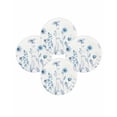 thumbnail image 7 of 13 Inch Round Placemats Set of 4, Blue Spring Floral Non Slip Heat Insulation PP Table Mats, Summer Flowers Botanical Elegant Washable Place Mats for Kitchen Dining Party Table Decor, 7 of 7
