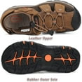 thumbnail image 6 of Rumpra Men’s Closed Toe Sport Sandals, Lightweight Leather Hiking & Outdoor Water Shoes, 6 of 10