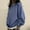 Blue, variant on Women's Oversized Sweatshirt Crew Neck Long Sleeve Soft Cotton Baggy Pullover Solid Color Tunic Tops