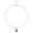 White, variant on 3-4mm Purple Cultured Pearl Necklace with Purple Zircon Pendant, 925 Sterling Silver Adjustable Chain, Elegant Jewelry Gift for Women